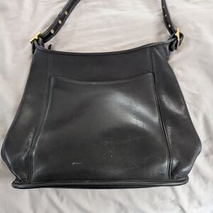 Coach Black Leather Hobo Shoulder Bag